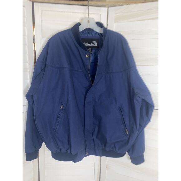 Men’s Windbreaker Brand Navy Jacket XL Medium Weight Lined - Picture 1 of 10